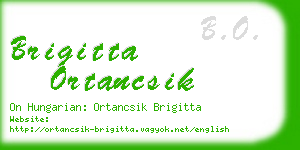 brigitta ortancsik business card